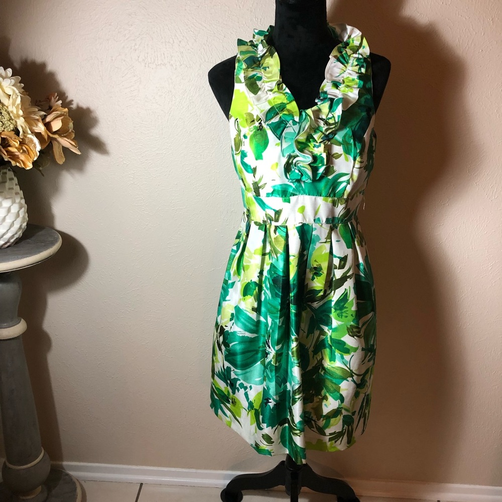 👗Shantung Sleeveless Floral Print In Size 8P